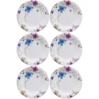 Villeroy & Boch Speiseteller "Speiseteller Mariefleur Gris Basic ø 26,8 cm 6er Set bunt"