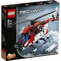 LEGO 42092 Technic Rettungshubschrauber, 2-in-1 Spielzeugflugzeug, Modellbausatz für Jungen und Mädchen ab 8 Jahren