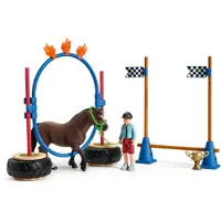 Schleich Pferdehof-pony-agility-rennen