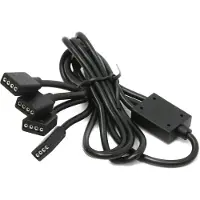 Cooler Master R4-ACCY-RGBS-R2, Kabelsplitter, Messing, PVC, Schwarz, Weiblich, Weiblich, 580 mm