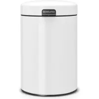 Brabantia Mülleimer mit Wandhalterung newIcon, Inneneimer aus Plastik 3L weiß