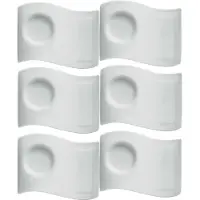 Villeroy & Boch Untertasse "Kaffee Unterteller NewWave 20 x 14 cm 6er Set weiß"