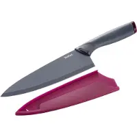 Tefal Kochmesser "Fresh Kitchen" 20 cm, Klingen aus rostfreiem Stahl, Titan-Versiegelung, Klingenschutz