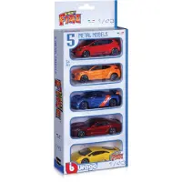 Bburago Diecast Autos 1:43 5-pack Gemischte Auswahl