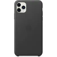 Apple Original iPhone 11 Pro Max Hülle - Echtes Leder - Backcover/Hard Case - Schwarz