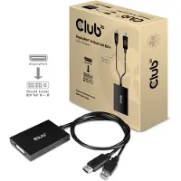 Club 3D CLUB3D cac-1010, Displayport/usb, DVI-I Daul link, 0,6 m, Schwarz, Weiß