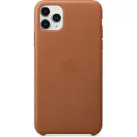 Apple Original iPhone 11 Pro Max Hülle - Echtes Leder - Backcover/Hard Case - Braun