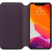 Apple Original iPhone 11 Pro Max Hülle - Echtes Leder - Klapphülle - Lila