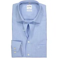Olymp Luxor Comfort Fit Hemd Blau Karo