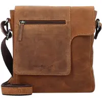 Green Burry Greenburry Umhängetasche Leder für Damen und Herren Vintage braun Schultertasche 1650-25