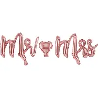 Generique Foil Balloon Mr Mrs, rose gold, 69x125cm (1 pkt / 1 pc.)
