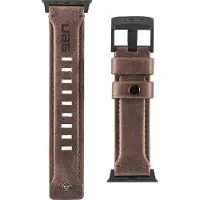 Urban Armor Gear 19149B114080, Band, Smartwatch, Schwarz, Apple, 40/38mm, Echtes Leder, Edelstahl