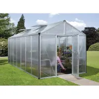Pergart Vitavia, Aktionsangebot (inkl. 100 Euro Zubehör): Gewächshaus "Zeus 13800", schwarz, 13,8 m², 16 mm HKP
