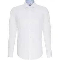 Seidensticker Businesshemd "Schwarze Rose", Herren, Gr. XL (43), normale Ärmellängen, weiß, 100% Baumwolle, unifarben, slim fit, 2-Knopf-Manschette, Hemden Businesshemd, Slim 1/1 Kentkragen Uni