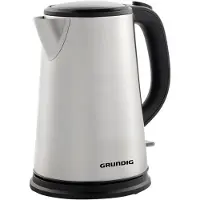 Grundig WK 5620, 1,7 l, 2200 W, Schwarz, Edelstahl, Edelstahl, Wasserstandsanzeige, Drahtlos