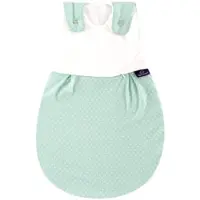 Träumeland Babyschlafsack TRÄUMELAND "Außenschlafsack Pünktchen mint", Baby, Gr. 80/86, umlaufender Reißverschluss, grün (mint), Obermaterial: 100% Baumwolle, Schlafsäcke Babyschlafsack