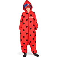 MOM Damen Overall Pyjama Mit Kapuze. Perücke Und Maske Junior Kostüm