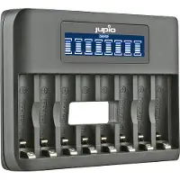 Jupio USB 8-Slots Octo Battery Charger LCD für 1 bis 8 AA/AAA Batterien