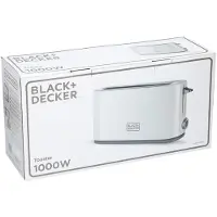 Black & Decker BXTO1001E, 1 Scheibe(n), Weiß, Kunststoff, Drehregler, 1000 W, 220-240 V