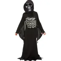 Smiffys Kostüm - Skeleton Reaper - Schwarz - - 10-12 Jahre (140-152) - Kostüme