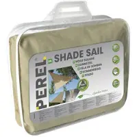 Perel Schattentuch, wasserdurchlässig, luftdurchlässig, 5 x 5 x 5 m, 180 g/m², HDPE, Dreieck, champagner