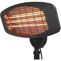 Kynast Stand Heizstrahler - Elektrisch Höhenverstellbar - 2000W - schwarz