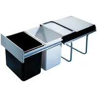 Hailo 3640-00 Abfallsorter 36 (2x18) Liter RAUMSPAR TANDEM ab 40 cm Schrankbreite