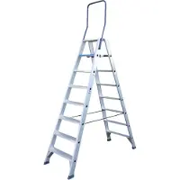 Asc Stufenstehleiter DT-8 doppelseitig 8 Stufen mit 4,02m Arbeitshöhe