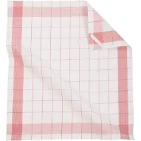 Ziczac Geschirrtuch Leinen Rot (2er Set)