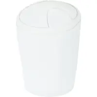 Spirella Kosmetikeimer "Move" Abfalleimer Schwingdeckeleimer | Kunststoff | 5 Liter | Weiß