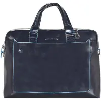 Piquadro Blue Square Computer Briefcase Blu Notte