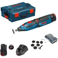 Bosch Akku-Rotationswerkzeug GRO 12V-35, 2 x Akku GBA 12V 2.0Ah in L-BOXX