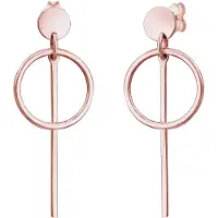 Elli Ohrringe Hänger Geo Kreis Basic Minimal Cool 925 Silber Elli Rosegold