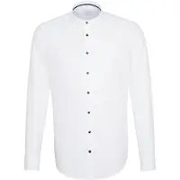 Seidensticker Businesshemd "Schwarze Rose", Herren, Gr. L (41), normale Ärmellängen, weiß, 100% Baumwolle, unifarben, slim fit, 2-Knopf-Manschette, Hemden Businesshemd, Slim 1/1 Stehkragen Uni