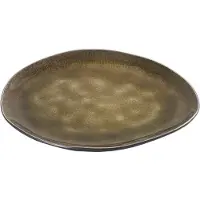 Serax Teller Oval M Green Pure Black 20 cm