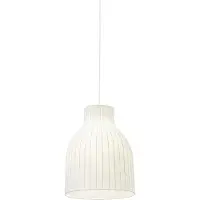 Muuto Strand Pendelleuchte Open Ø40 White - , Weiß, für Esszimmer, Kunststoff