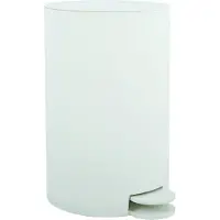 MSV kleiner Treteimer fur Bad/Toilette - weis - 3L - 15 x 27 cm
