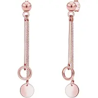 Elli Ohrringe Basic Stecker Kreis Stab Geo Kette 925 Silber Elli Rosegold