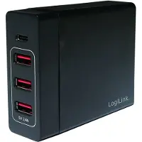 Logilink PA0122, Drinnen, USB, 5 V, Schwarz