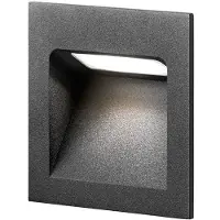 LIGHT-POINT Deli 1 LED Einbauwandlampe IP54 3000K Schwarz - , dimmbar, Schwarz, für Terrasse, Aluminium