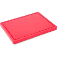 Metro Professional Schneidebrett GN 1/2, Polyethylen, 32.5 x 26.5 cm, mit Saftrille, rot