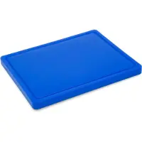 Metro Professional Schneidebrett GN 1/2, Polyethylen, 32.5 x 26.5 cm, mit Saftrille, blau