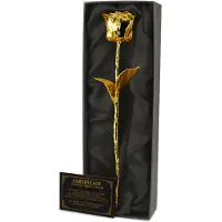 Mikamax 24K Goldene Rose - Schwarze Geschenkbox (03261.GO)
