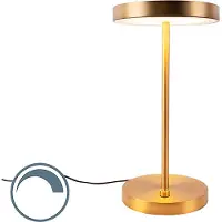 QAZQA Moderne Tischleuchte bronze inkl. LED - Disco