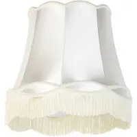 QAZQA Seidenlampenschirm Creme 45/30/44 - Granny