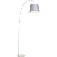 QAZQA Moderne Bogenlampe mit Grauem Schirm Bend