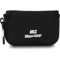 MegaGear MG1423 Panasonic Lumix DC-ZS200, TZ200, Leica C-Lux Ultraleichte Kameratasche aus Neopren,,mit Karabiner Haken Haken - Schwarz