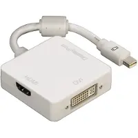 Hama mini DisplayPort - DVI/DisplayPort/HDMI, Mini DisplayPort, DisplayPort + DVI + HDMI, Männlich, Weiblich, Gerade, 1920 x 1080 Pixel