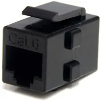 StarTech.com .com Cat 6 RJ45 Keystone Jack - Cat6 Netzwerkkoppler - Buchse/Buchse, Schwarz, RJ-45, RJ-45, 90 mm, 125 mm, 2 mm