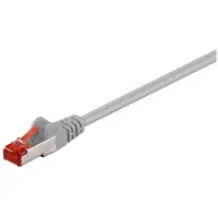 Goobay Câble/Cordon réseau RJ45 Catégorie 6 FTP (F/UTP) Droit 10m (Gris)